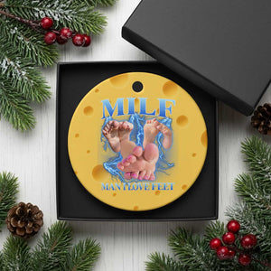 Inappropriate Adult Ceramic Ornament Vintage Bootleg MILF Man I Love Feet TS10 1pc Yellow Cheese Print Your Wear