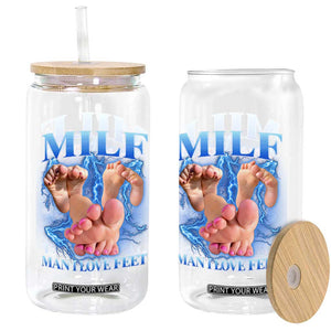 Inappropriate Adult Glass Can Vintage Bootleg MILF Man I Love Feet TS10 Print Your Wear