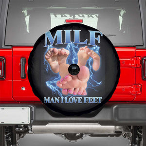 Inappropriate Adult Spare Tire Cover Vintage Bootleg MILF Man I Love Feet TS10 Black Print Your Wear