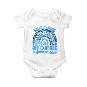 We Wear Blue Child Abuse Prevention Baby Onesie TS10 White Print Your Wear