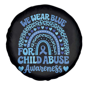 We Wear Blue Child Abuse Prevention Spare Tire Cover TS10 Print Your Wear
