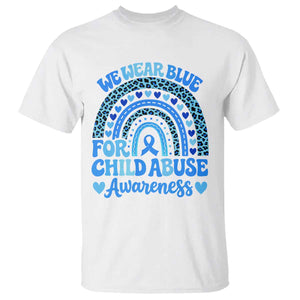 We Wear Blue Child Abuse Prevention T Shirt TS10 White Print Your Wear