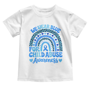 We Wear Blue Child Abuse Prevention Toddler T Shirt TS10 White Print Your Wear