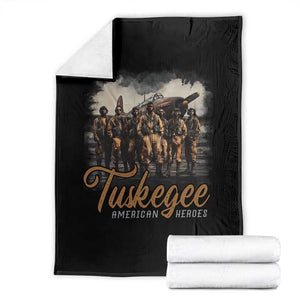 Tuskegee Airmen Throw Blanket African American Heroes WW2 Tribute Black History Month TS10 Black Print Your Wear