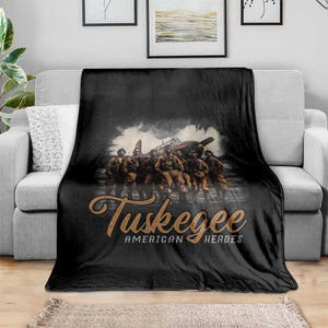 Tuskegee Airmen Throw Blanket African American Heroes WW2 Tribute Black History Month TS10 Print Your Wear