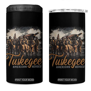 Tuskegee Airmen 4 in 1 Can Cooler Tumbler African American Heroes WW2 Tribute Black History Month TS10 One Size: 16 oz Black Print Your Wear