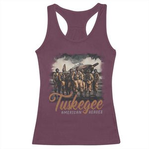 Tuskegee Airmen Racerback Tank Top African American Heroes WW2 Tribute Black History Month TS10 Maroon Print Your Wear