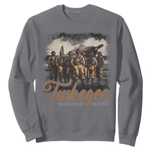 Tuskegee Airmen Sweatshirt African American Heroes WW2 Tribute Black History Month TS10 Charcoal Print Your Wear