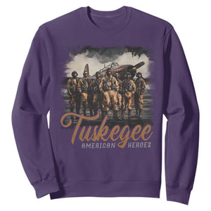 Tuskegee Airmen Sweatshirt African American Heroes WW2 Tribute Black History Month TS10 Purple Print Your Wear