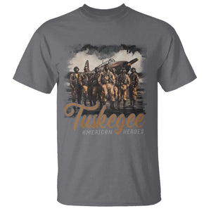 Tuskegee Airmen T Shirt African American Heroes WW2 Tribute Black History Month TS10 Charcoal Print Your Wear