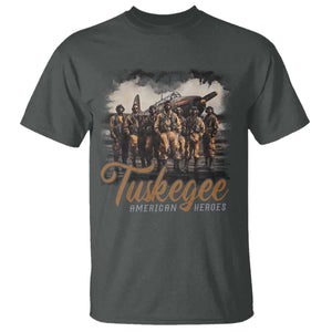 Tuskegee Airmen T Shirt African American Heroes WW2 Tribute Black History Month TS10 Dark Heather Print Your Wear