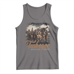 Tuskegee Airmen Tank Top African American Heroes WW2 Tribute Black History Month TS10 Deep Heather Print Your Wear