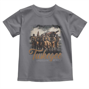 Tuskegee Airmen Toddler T Shirt African American Heroes WW2 Tribute Black History Month TS10 Charcoal Print Your Wear
