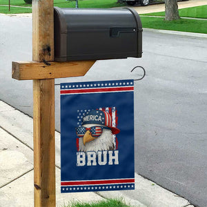 Bruh 'Merica Bald Eagle 4th of July Garden Flag Patriotic USA Flag TS10 Classic Blue Red Print Your Wear