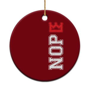 No Kings Ceramic Ornament In America Protest TS10 1pc Red Print Your Wear