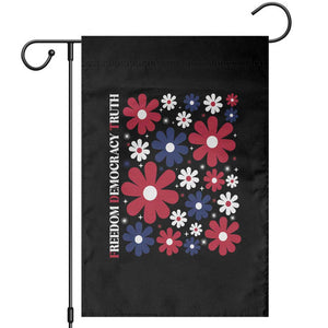 Subtle FDT Garden Flag Boho Floral Red White Blue Social Justice TS10 Black Print Your Wear