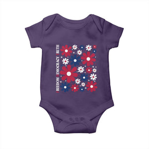 Subtle FDT Baby Onesie Boho Floral Red White Blue Social Justice TS10 Purple Print Your Wear