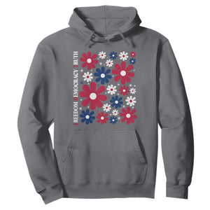 Subtle FDT Hoodie Boho Floral Red White Blue Social Justice TS10 Charcoal Print Your Wear