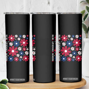 Subtle FDT Skinny Tumbler Boho Floral Red White Blue Social Justice TS10 Print Your Wear