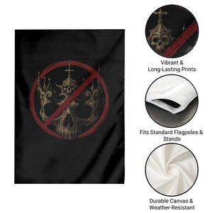 No Kings in America Garden Flag Skull Crown Nope Kings TS10 Print Your Wear