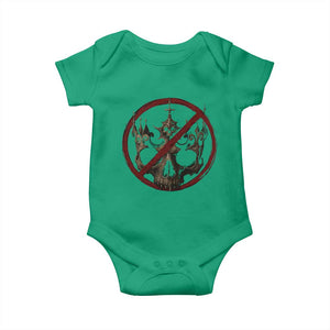 No Kings in America Baby Onesie Skull Crown Nope Kings TS10 Irish Green Print Your Wear