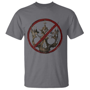 No Kings in America T Shirt Skull Crown Nope Kings TS10 Charcoal Print Your Wear