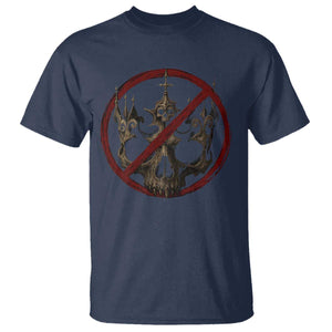 No Kings in America T Shirt Skull Crown Nope Kings TS10 Navy Print Your Wear