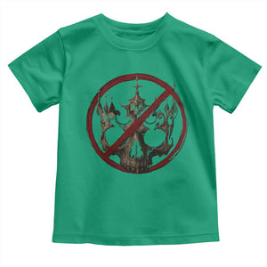 No Kings in America Toddler T Shirt Skull Crown Nope Kings TS10 Irish Green Print Your Wear
