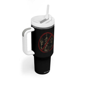 No Kings in America Tumbler With Handle Skull Crown Nope Kings TS10 Print Your Wear