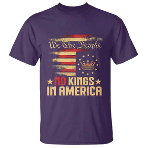 No Kings in America T Shirt Vintage Old American Flag Patriotic 1776 We The People TS10 Purple Print Your Wear