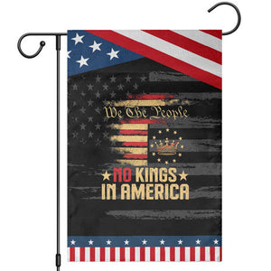 No Kings in America Garden Flag Vintage Old American Flag Patriotic 1776 We The People TS10 Distressed Black Blue Print Your Wear