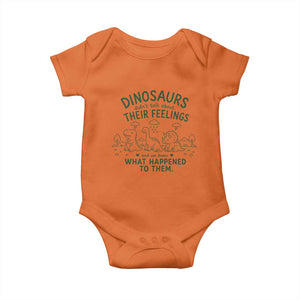 Funny Psychology Lover Baby Onesie Dinosaurs Didnt Talk About Their Feelings Mental Health Therapist