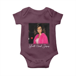 Y'all Need Jesus Funny Girls Meme Saying Christian Humor Baby Onesie