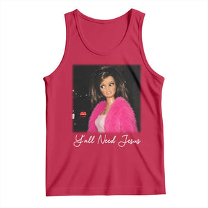 Y'all Need Jesus Funny Girls Meme Saying Christian Humor Tank Top