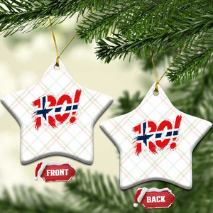Ro Norway Viking Norwegian Flag Nordic Pride Ceramic Ornament