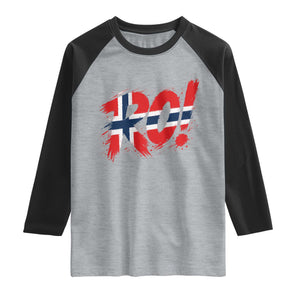 Ro Norway Viking Norwegian Flag Nordic Pride Raglan Shirt