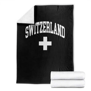 Switzerland Flag Vintage Throw Blanket Swiss Retro Vintage TS10 Black Print Your Wear