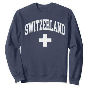 Switzerland Flag Vintage Sweatshirt Swiss Retro Vintage