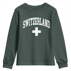 Switzerland Flag Vintage Youth Sweatshirt Swiss Retro Vintage