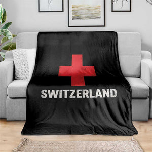 Vintage Retro Switzerland Fan Throw Blanket Swiss Cross Flag TS10 Print Your Wear