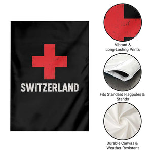 Vintage Retro Switzerland Fan Garden Flag Swiss Cross Flag TS10 Print Your Wear