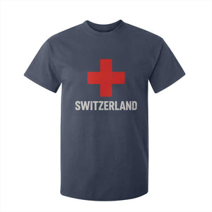 Vintage Retro Switzerland Fan T Shirt For Kid Swiss Cross Flag
