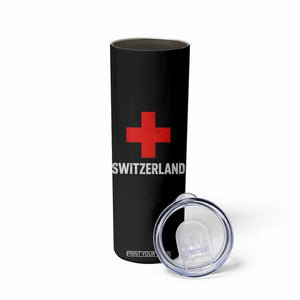 Vintage Retro Switzerland Fan Skinny Tumbler Swiss Cross Flag TS10 Print Your Wear
