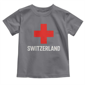 Vintage Retro Switzerland Fan Toddler T Shirt Swiss Cross Flag