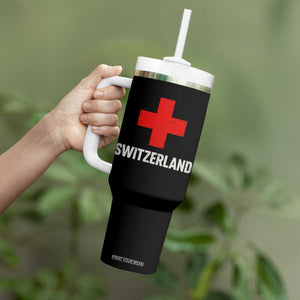Vintage Retro Switzerland Fan Tumbler With Handle Swiss Cross Flag TS10 Print Your Wear