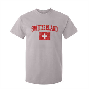 Switzerland Fan T Shirt For Kid Vintage Retro Swiss Cross Flag