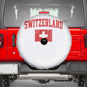 Switzerland Fan Spare Tire Cover Vintage Retro Swiss Cross Flag TS10 White Print Your Wear