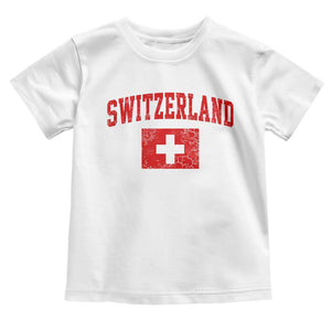 Switzerland Fan Toddler T Shirt Vintage Retro Swiss Cross Flag