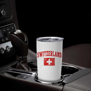 Switzerland Fan Tumbler Cup Vintage Retro Swiss Cross Flag TS10 Print Your Wear