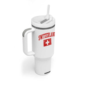 Switzerland Fan Tumbler With Handle Vintage Retro Swiss Cross Flag TS10 Print Your Wear
